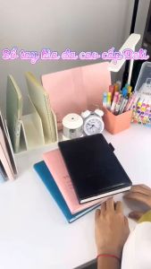 Sổ Tay ghi chép DELI Bìa Da Pu cao cấp A5/300 trang/100gsm giấy chống lóa có giá để bút - EN012