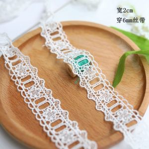 Wearable Silk Ribbon White Water Soluble Embroidery Lace Trim DIY Handmade Decorations for Clothes Collar Curtains And Jewelry Accessories