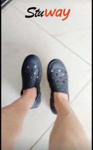 Fashion Mens Hole Shoes Rubber Sandals Thick-Soled Slippers Lightweight Anti-Slip