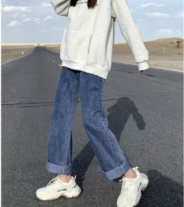 Spring and Autumn Maternity Pants Pregnancy Fashion Outwear Loose Loose Pants Slim Looking Draping Mopping Pants Maternity Jeans Tide