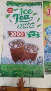 Banner Es Teh Jumbo Spanduk Es Teh Jumbo 100x50