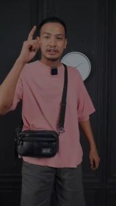 Sling Pouch Bag Kulit Pria Branded Anti Air Waterproof Premum Evernext Clutch Spectra