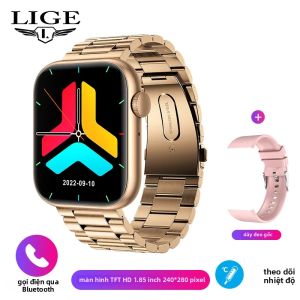 LIGE | LIGE Đồng Hồ Thông Minh Màn Hình Cảm Ứng Toàn Màn Hình Mới Dành Cho Nữ IP68 Đồng Hồ Thông Minh Chống Nước Dành Cho Nam Bluetooth Gọi Điện Cho Nữ Đồng Hồ Theo Dõi Sức Khỏe
