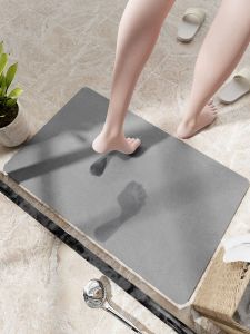 Water Absorbent Bathroom Mat Soft Pad Silicone Dinosaur Pattern Entrance Door Mat Anti Slip Carpet Modern Simple Style Home Use