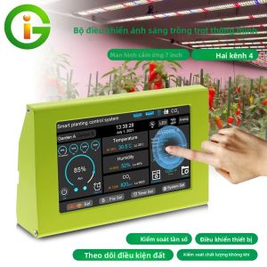 Bộ Điều Khiển Đèn LED Trồng Cây Thông Minh Đa Kênh Với Chức Năng Điều Khiển Độ Ẩm Và Nhiệt Độ Cho Đèn Quạt Và Máy Tạo Độ Ẩm Trong Hệ Thống Trồng Thủy Canh