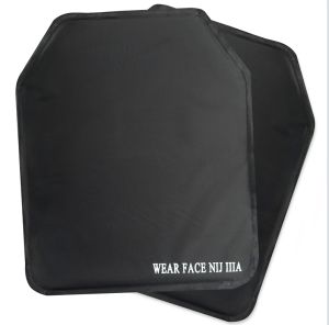Big size 11\"x14\" NIJ IIIA 0101.06 P-BFS 9X19mm FMJ and .44 PE ballistic soft armour panel vest plates survival kits