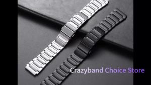 Dây Đeo Đồng Hồ Bằng Thép Không Gỉ Đa Năng 18mm/20mm/22mm Dây Đeo Có Khóa Gấp Bằng Kim Loại Cho Casio Timex Seiko - Phong Cách Doanh Nhân Dành Cho Nam Giới