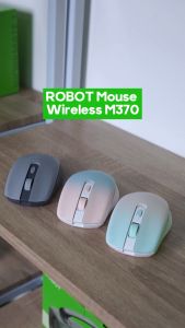 Mouse Wireless ROBOT M370 2.4GHz Silent Klik Optical 3200DPI dengan Receiver USB untuk PC Laptop Original Garansi 1 Tahun