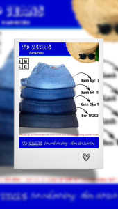 (TP2013) Quần Jean Nữ Ống Rộng Màu Xanh Bạc Đen Xanh Đậm Xanh Nhạt Tôn Dáng- TP Jeans