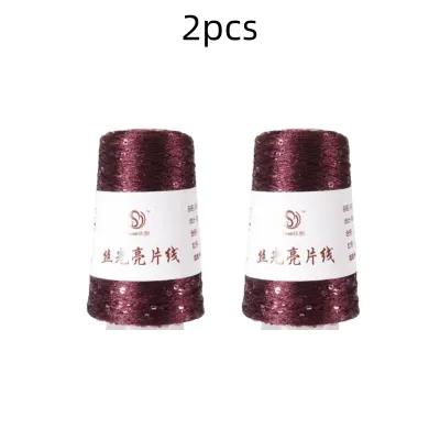 Summer Ice Silk Sequin Yarn Special Mercerized Line DIY 2mm Sequins Hand Knitting Yarn Thread Doll Sweater Knitting Line