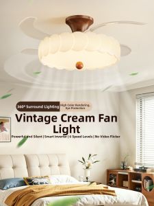 DGY | Vintage Creamy Style Invisible Fan Light