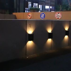 Lampu Hias Dinding Tenaga Surya LED Solar Wall Lamp Outdoor Garden Fences Yard Patio Balcony Greenhouse Decoration Waterproof Solar Panel Lampu Solar Luar Rumah Terang Lampu Solar Luar Rumah