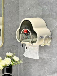 Bathroom Wall-Mounted Face Towel Storage Box Hole-Free Cotton Soft Towel Holder Washcloth Paper Organizer Rack for Bathrooms