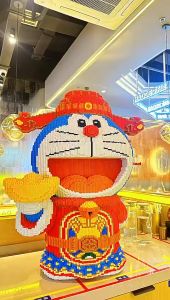 [TẶNG KEO BÚA + ĐÈN LED] Mô hình lắp ráp Doremon thần tài 68cm Đồ chơi xếp hình Le go Doraemon cỡ lớn 