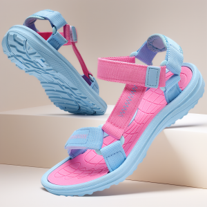 Summer Childrens Sandals Girls Breathable Sport for Outdoor Beach Shoes Open-Toe Comfortable Walking Sandalies Size30-38