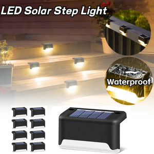 Solar LED Lights Outdoor Fence Lights IP65 Waterproof Solar Step Deck Lights Lamp Wall Lights Decoration