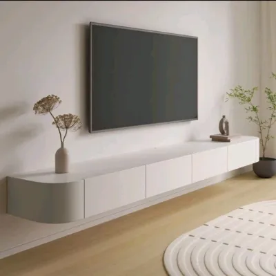 meja tv minimalis modern gantung meja tv melayang aesthetic