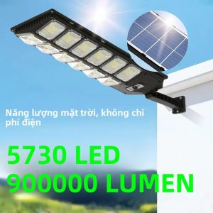 Đèn Năng Lượng Mặt Trời LED Ngoài Trời 900000LM Mới Cảm Biến Chuyển Động Điều Khiển Từ Xa Chống Thấm Nước Đèn Đường Sân Vườn Kèm Bóng Đèn LED Kiểu Dáng Hiện Đại