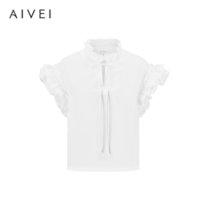 AIVEI | Summer Romantic Lace Short Sleeve Sweet White Shirt