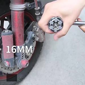 Ổ Cắm Tay Áo Đa Năng Có Thể Điều Chỉnh 2 Inch 10-19mm Hex Torque Ratchet Cờ Lê Đầu Cờ Lê Cho Dụng Cụ Sửa Chữa Ô Tô