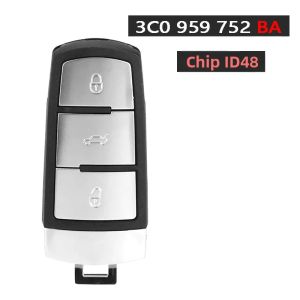 KEYECU 434 MHz Chìa Khóa Điều Khiển Từ Xa Thông Minh Fob Cho VW Volkswagen Passat CC B6 2009-2013 Với Thiết Kế 3 Nút ID46/ ID48 Chip