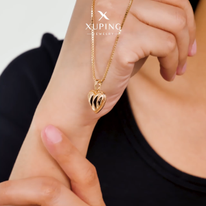 Xuping Liontin Lapis Emas Motif Love Bijilada Polos 0141250206