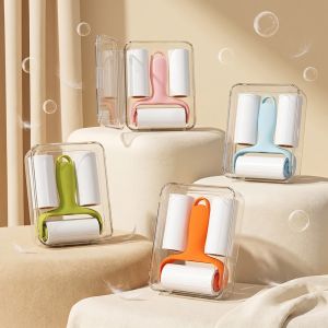 XMSJ | 1*Mini Lint Roller Reusable Adhesive Clothing Furniture Hair Removal Tear-Off Type Small Portable Roller Brush Pet Hair Remover