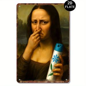 CIFbuy | Nghệ Thuật Treo Tường Bằng Nhôm Mona Lisa Cổ Điển - Biển Hiệu Kim Loại Chống Gỉ Chống Thấm Nước Cho Phòng Tắm Trang Trí Nhà Cửa Mảng Trang Trí Bền Bỉ Của CIFbuy