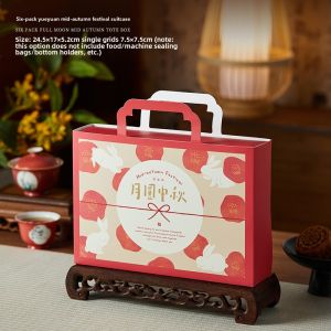 New 2025 Luxury Ice Skin Mooncake Gift Box Set of 8 Handheld Flowing Yolk Pastry Empty Box for Mid-Autumn Festival Celebration