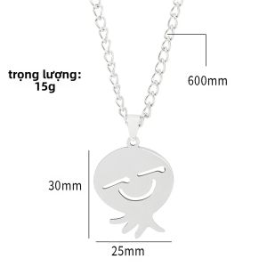Bandai | Phim Hoạt Hình Sáng Tạo Vòng Cổ Mặt Dây Chuyền Hình Bạch Tuộc Mỉm Cười Thời Trang Phong Cách Punk Đơn Giản Phụ Kiện Dễ Thương Dành Cho Bé Gái Và Bé Trai