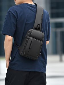 Waterproof Sports Mens Bag Single Shoulder Crossbody Bag Casual Backpack Handheld Bag Multi-Functional Trendy Small Male Bag