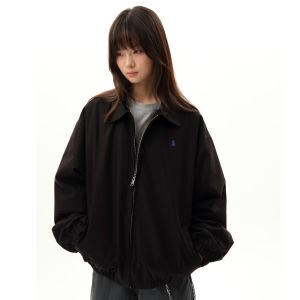 Roaringwild | Black Loose Collar Goose Down Jacket