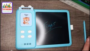 ToysgeniX Gift For Kids Talking Flash Card Drawing Tablet Smart Card Learning Writing Board LCD Writing Tablet For Kids