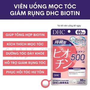 Viên uống mọc tóc giảm rụng đẹp da DHC Biotin 30 ngày Nhật Bản