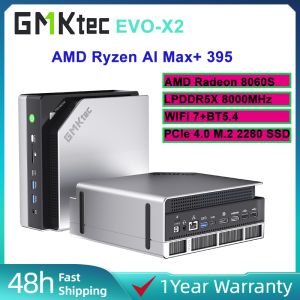 GMKtec EVO-X2 AMD Ryzen Al Max+ 395  LPDDR5X 8000MHz PCle 4.0 M.2 2280 SSD MINI PC