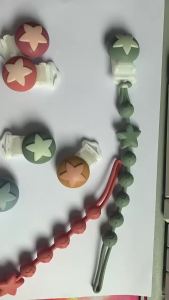 Penghantaran dari China [2025] Pacifier Teether Silikon Anti-Hilang Rantaian Teething Stick Mainan Anti-Drop Tali Rantai Pacifier Kunyah 3.1