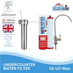 Coldstream® Undercounter Single Stainless Steel Water Filter Package. Model: SS-UC-Max