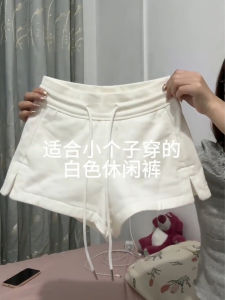 Quần Short Thể Thao Cạp Cao American Bé Gái Pure Cotton Dành Cho Nữ Mùa Hè Nhỏ Gọn Quần Dài 3/4 Thường Ngày Có Dây Rút