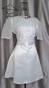 Đầm Dự Tiệc Tay Lưới Ren Phối Bèo Trắng Sang Trọng Chụp Ảnh BY8525