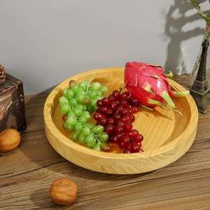 Creative Food Storage Rotation Wooden Tray
