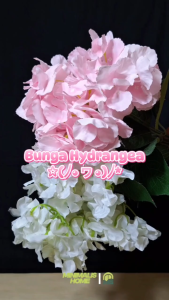 Bunga Hydrangea Tangkai Besar Palsu Tanaman Hias Artifisial Dekorasi Rumah