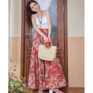 Bộ Váy Mùa Hè Phong Cách Bohemian Giản Dị Giản Dị Của Dân Tộc Bộ Quần Ống Rộng Và Dây Đeo Vai Đi Biển Bộ Trang Phục Du Lịch Cho Nữ