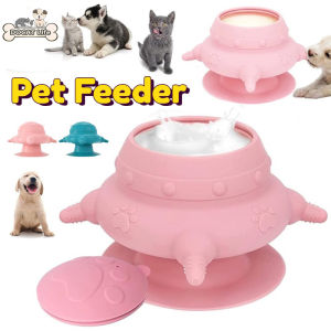 Puppy Milk Feeder with 4 Nipples Cat Baby Feeding Silicone Nipples Bowl Bionic Self Feeding Device