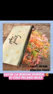 Satu Pouch Ikat Rambut Karet Jepang Pouch Ukuran M - Kuncir Rambut Anak - Karet Cina Kemasan Dompet
