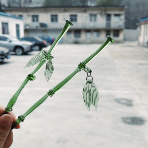 เครื่องประดับผมแบบทำมือจากหยกไผ่และแก้ว เครื่องประดับผมสไตล์ย้อนยุคสำหรับผู้หญิง ชุดแต่งงาน วัสดุอื่นๆ