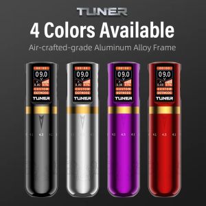 TUNER 2.5-4.5mm Adjustable Stroke Tattoo Pen Machine 2pcs Jump Start Dot Work Multi-function Power Supply Complete Ring Control Set For PMU Makup Body Art