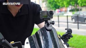 Motorcycle Windshield Mount for DJI Osmo Nano/360/Action 5 Pro/GoPro 13/Pocket 3 Aluminum Alloy Clip for Insta360 Go Ultra X5