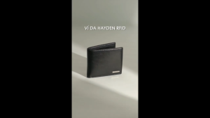 Leonardo Ví Da Nam Hayden RFID Blocking Da Microfiber Vân Loang Độc Bản Bảo Mật 11 Ngăn