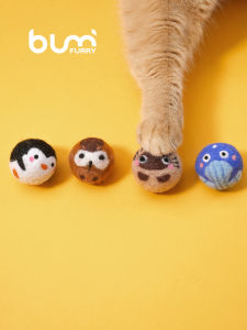 FURRYBUM | Handmade Silent Enrichment Wool Cat Toy