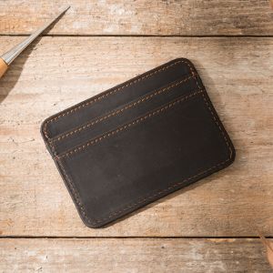 Handmade Mini Wallet Vintage Style Ultra-Thin Mens Card Holder Leather Goods Small Change Purse Fashionable Compact Size